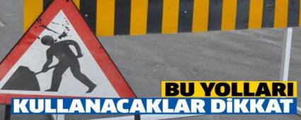 Otoyolda bak�m nedeniyle yol kapal�