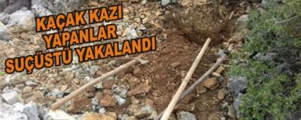 KA�AK KAZI YAPANLAR SU��ST� YAKALANDI
