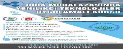 BA�B�, GIDA MUHAFAZASI KURSU D�ZENL�YOR