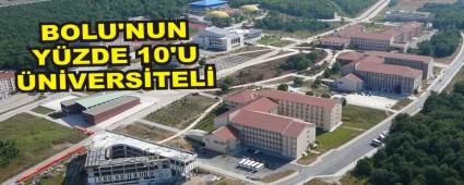 BOLU'NUN Y�ZDE 10'U �N�VERS�TEL�