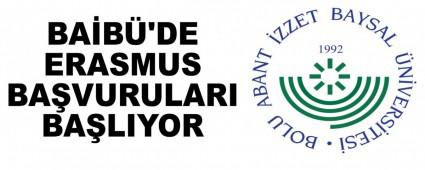 BA�B�'DE ERASMUS BA�VURULARI BA�LIYOR