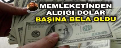 MEMLEKET�NDEN ALDI�I DOLAR BA�INA BELA OLDU