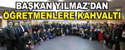 BA�KAN YILMAZ'DAN ��RETMENLERE KAHVALTI