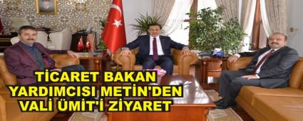 T�CARET BAKAN YARDIMCISI MET�N'DEN VAL� �M�T'� Z�YARET