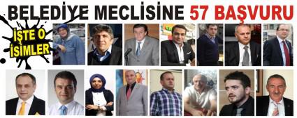 BELED�YE MECL�S�'NE 57 BA�VURU!
