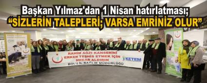 Ba�kan Y�lmaz'dan 1 Nisan hat�rlatmas�