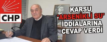 KARSU �ARSEN�KL� SU' �DD�ALARINA CEVAP VERD�