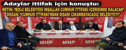 Adaylar ittifak i�in konu�tu