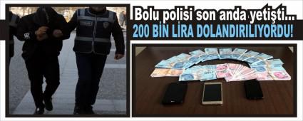 Bolu polisi son anda yeti�ti...
