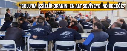 \"BOLU\'DA ��S�ZL�K ORANINI EN ALT SEV�YEYE �ND�RECE��Z\"