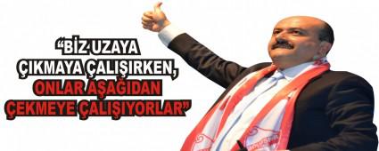 �B�Z UZAYA �IKMAYA �ALI�IRKEN, ONLAR A�A�IDAN �EKMEYE �ALI�IYORLAR�