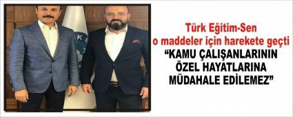 T�rk E�itim-Sen o maddeler i�in harekete ge�ti