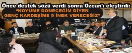 �nce destek s�z� verdi sonra �zcan\'� ele�tirdi