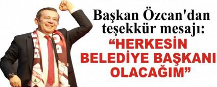 Ba�kan �zcan\'dan te�ekk�r mesaj�