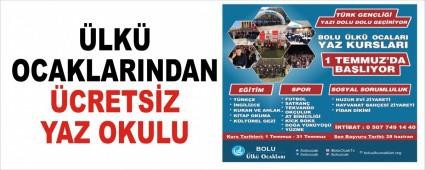 �LK� OCAKLARINDAN �CRETS�Z YAZ OKULU