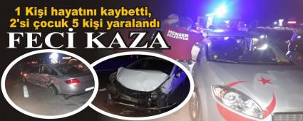 1 Ki�i hayat�n� kaybetti, 2\'si �ocuk 5 ki�i yaraland�