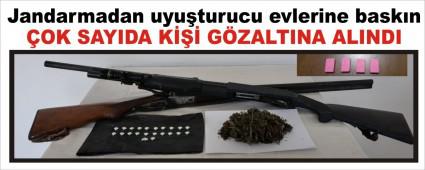Jandarmadan uyu�turucu evlerine bask�n