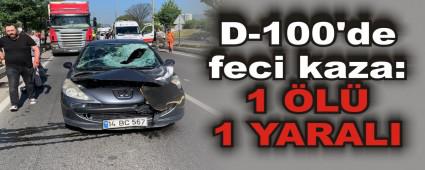 D-100\'de feci kaza:1 �L� 1 YARALI