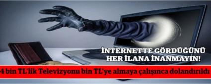 4 bin TL\'lik Televizyonu bin TL\'ye almaya �al���nca doland�r�ld�