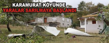 KARAMURAT K�Y�NDE YARALAR SARILMAYA BA�LANDI