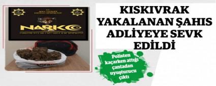 Polisten ka�arken att��� �antadan uyu�turucu ��kt�