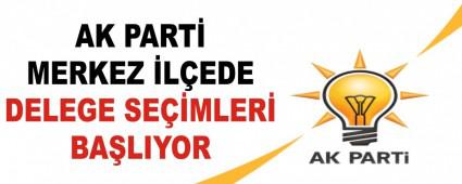 AK PART� MERKEZ �L�EDE DELEGE SE��MLER� BA�LIYOR