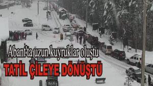 Abant\'ta uzun kuyruklar olu�tu