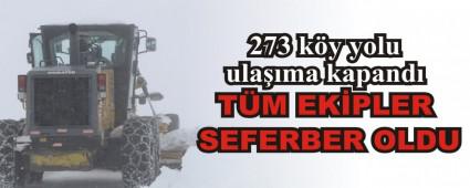 273 k�y yolu ula��ma kapand�