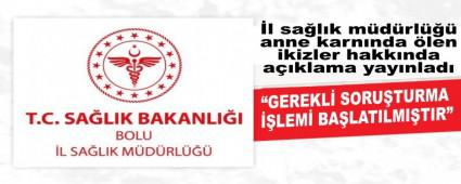 �l sa�l�k m�d�rl��� anne karn�nda �len ikizler hakk�nda a��klama yay�nlad�