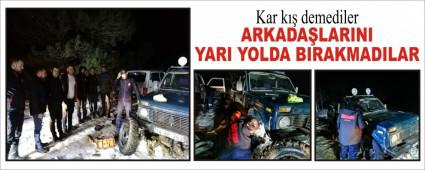 Kar k�� demediler  ARKADA�LARINI YARI YOLDA BIRAKMADILAR