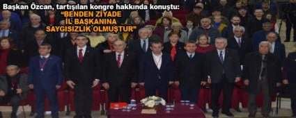 Ba�kan �zcan, tart���lan kongre hakk�nda konu�tu