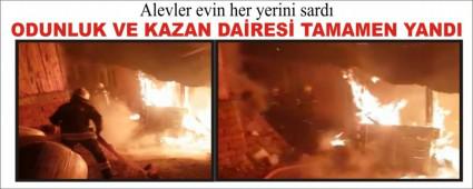 Alevler evin her yerini sard�