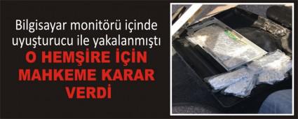 Bilgisayar monit�r� i�inde uyu�turucu ile yakalanm��t�