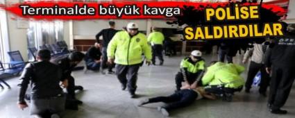 Terminalde b�y�k kavga