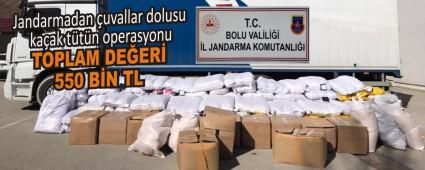 Jandarmadan �uvallar dolusu ka�ak t�t�n operasyonu 