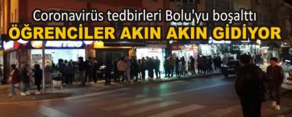 Coronavir�s tedbirleri Bolu\'yu bo�altt�