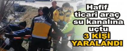 Hafif ticari ara� su kanal�na u�tu