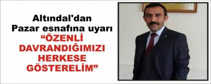 Alt�ndal\'dan Pazar esnaf�na uyar�