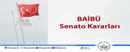 BA�B� Senato Kararlar�n� a��klad�