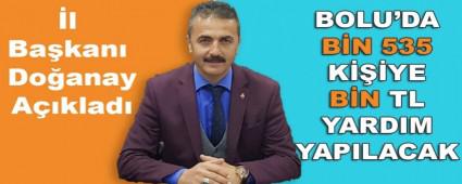 BOLU\'DA B�N 535 K���YE B�N TL YARDIM YAPILACAK