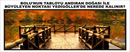 BOLU\'NUN TABLOYU ANDIRAN DO�ASI �LE B�Y�LEYEN NOKTASI YED�G�LLER\'DE NEREDE KALINIR?