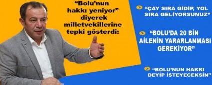 �Bolu\'nun hakk� yeniyor� diyerek milletvekillerine tepki g�sterdi: