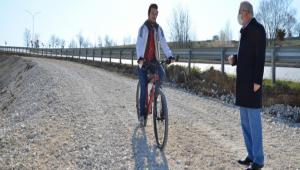 BA�B� Kamp�s�nde Bisiklet Yolu �al��malar� Ba�lad�