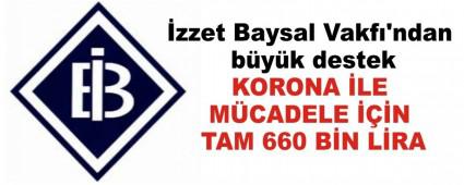�zzet Baysal Vakf�\'ndan b�y�k destek