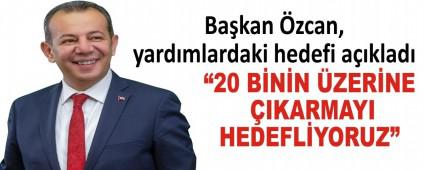 Ba�kan �zcan, yard�mlardaki hedefi a��klad�