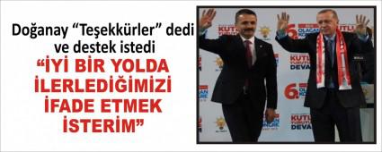Do�anay �Te�ekk�rler� dedi ve destek istedi