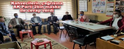 Kahvecilerin �a�r�s�na AK Parti 2bin maske ile cevap verdi