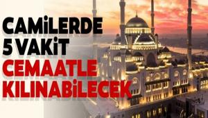 Camiler Be� Vakit Cemaatle Namaza A��ld�