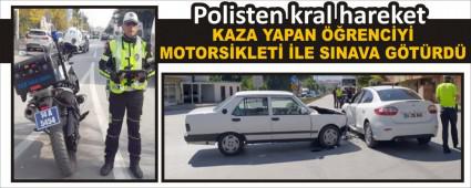 KAZA YAPAN ��RENC�Y� MOTORS�KLET� �LE SINAVA G�T�RD�
