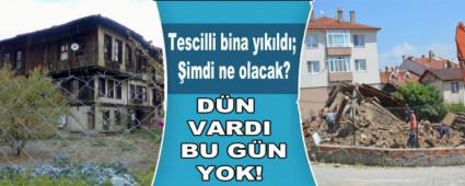 Tescilli bina y�k�ld�; �imdi ne olacak?